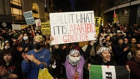 FOTO: 'Lautan' Ribuan Manusia Banjiri San Francisco Bela Palestina