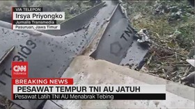 VIDEO: Breaking News! Pesawat Tempur TNI Angkatan Udara Jatuh