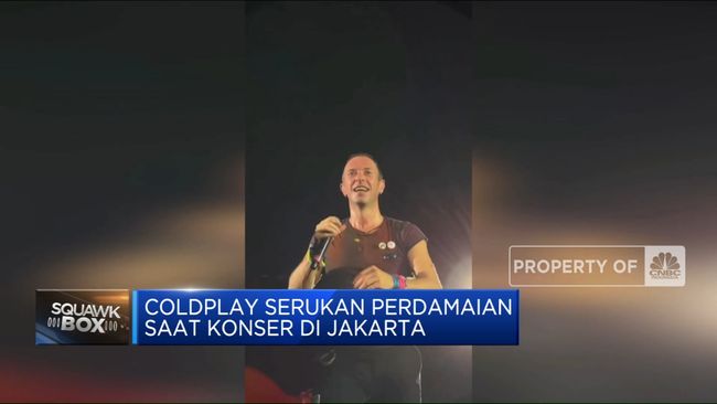 Coldplay Serukan Perdamaian Saat Konser Di Jakarta