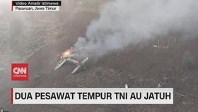 VIDEO: Penampakan Lokasi Jatuh Pesawat Tempur TNI AU