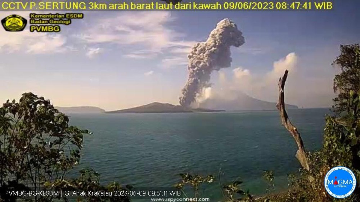 Gunung Anak Krakatau Erupsi Lagi Selasa Pagi Ini