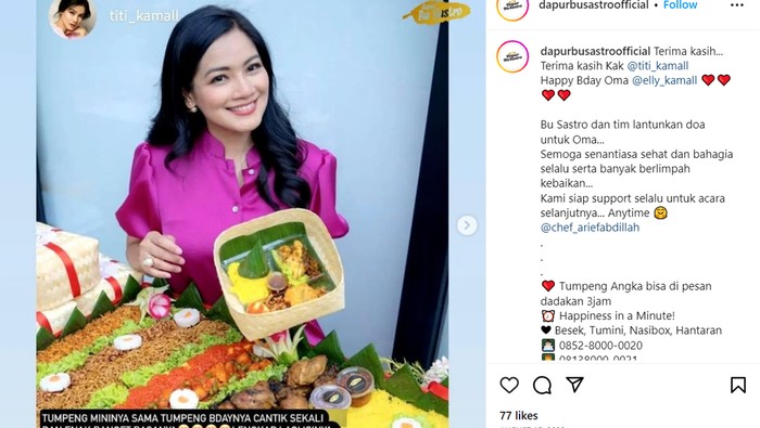 Katering Dapur Bu Sastro Jadi Langganan Artis