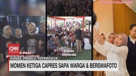 VIDEO: Momen Ketiga Capres Sapa Warga & Berswafoto
