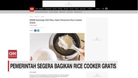 VIDEO: Pemerintah Segera Bagikan Rice Cooker Gratis