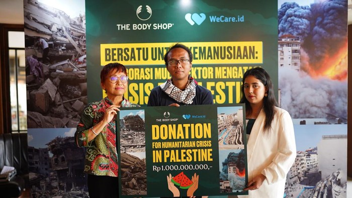 The Body Shop Indonesia Donasikan Rp1 Miliar untuk Palestina