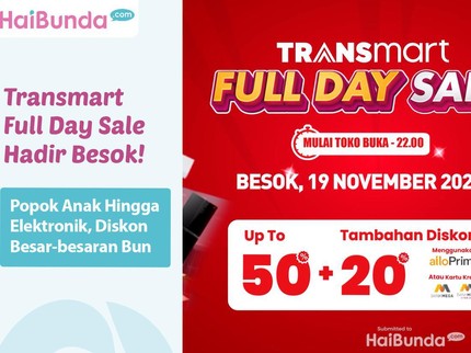 Transmart Full Day Sale Hadir Besok! Popok Anak Hingga Elektronik, Diskon Besar-besaran Bun