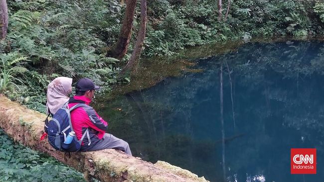 Jalur pendakian baru di Gunung Masurai, Jambi, bisa mengantarkan kita untuk sampai di 'hidden gem' berupa telaga biru.
