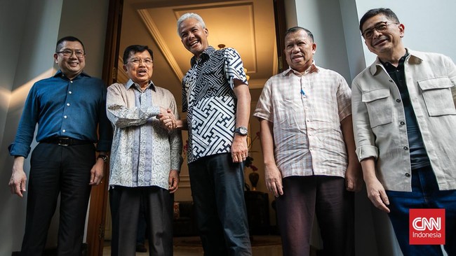 Usai pertemuan, Jusuf Kalla dan Ganjar mengatakan membahas soal netralitas aparat negara di Pemilu 2024.