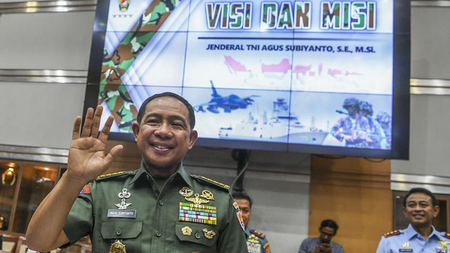 Ketua DPR Puan Maharani mengatakan pengesahan Jenderal Agus Subiyanto sebagai Panglima TNI yang baru akan digelar lewat paripurna pada 21 November 2023.