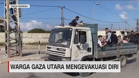 VIDEO: Warga Gaza Utara Mengevakuasi Diri