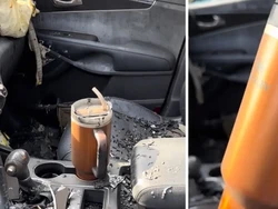 Wanita Ini Dapat Mobil Baru Gegara Perlihatkan Botol Minum Utuh dari Kebakaran