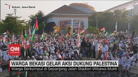 VIDEO: Warga Bekasi Gelar Aksi Dukung Palestina