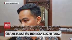 VIDEO: Gibran Jawab Isu Tudingan Ijazah Palsu