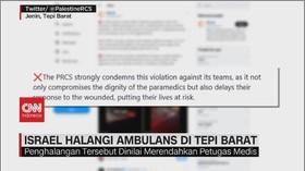 VIDEO: Israel Halangi Ambulans di Tepi Barat