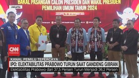 VIDEO: Survei IPO: Elektabilitas Prabowo Menurun Saat Gandeng Gibran