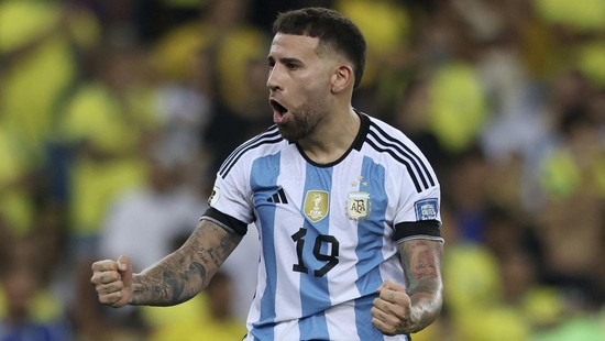Soccer Football - World Cup - South American Qualifiers - Brazil v Argentina - Estadio Maracana, Rio de Janeiro, Brazil - November 21, 2023
Argentina's Nicolas Otamendi celebrates after the match REUTERS/Sergio Moraes