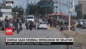 VIDEO: Warga Gaza Kembali Mengungsi ke Selatan