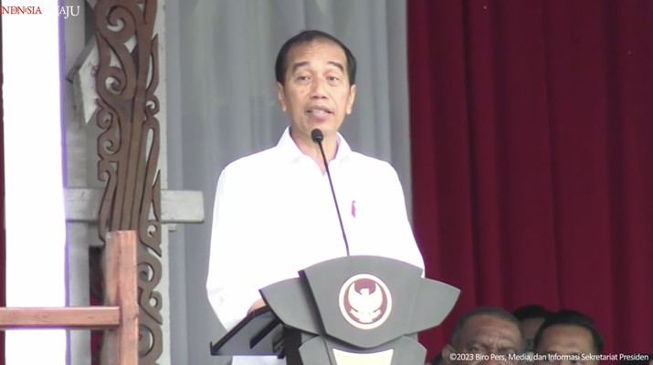 Presiden Jokowi Hadiri Puncak Acara Sail Teluk Cendrawasih 2023, Biak Numfor, 23 November 2023. (Tangkapan Layar Youtube)