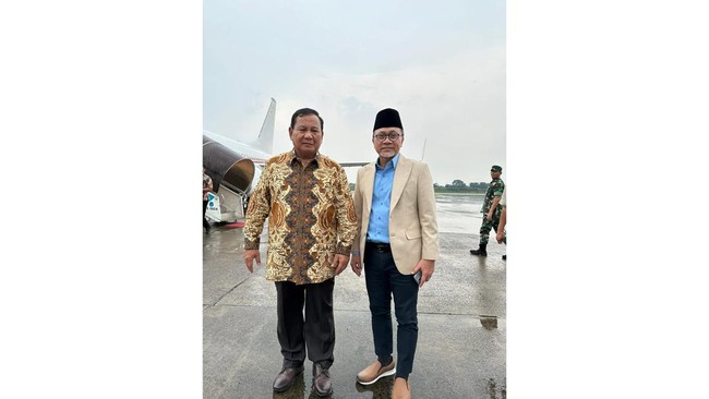 Capres dari Koalisi Indonesia Maju, Prabowo Subianto ditemani Ketum PAN, Zulkifli Hasan menghadiri Dialog Terbuka Muhammadiyah Bersama Calon Pemimpin Bangsa.
