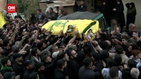 VIDEO: Pemakaman Putra Pentolan Hizbullah Akibat Serangan Israel