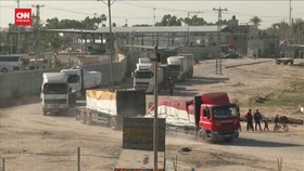 VIDEO: Penampakan Truk Bantuan Kemanusiaan Mulai Memasuki Jalur Gaza