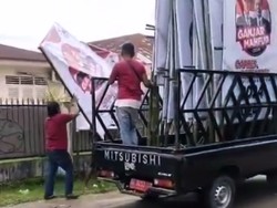 Babak Baru Viral Pemasangan Baliho Ganjar-Mahfud Pakai Mobil Pelat Merah