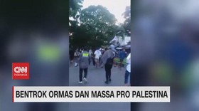 VIDEO: Bentrok Ormas Dan Massa Pro Palestina di Bitung