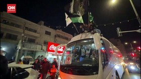 VIDEO: Arak-arakan Sambut Pembebasan 39 Anak Palestina dari Israel