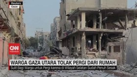 VIDEO: Warga Gaza Utara Tolak Pergi dari Rumah