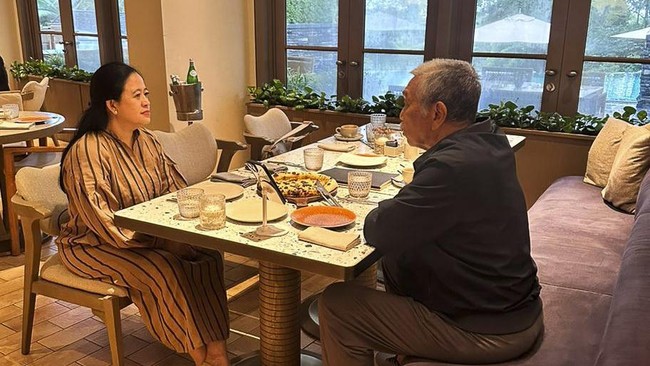 Menko Marves Luhut Panjaitan bertemu dengan Ketua DPR RI sekaligus Ketua DPP PDI Perjuangan Puan Maharani di Singapura pada Selasa sore (28/11).
