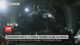 VIDEO: Terowongan Runtuh, 41 Pekerja Terjebak Selama Dua Minggu