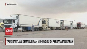 VIDEO: Truk Bantuan Kemanusiaan Menunggu di Perbatasan Rafah