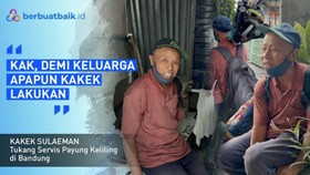 Donasi buat Kakek Tukang Servis Payung Keliling yang Derita Hernia