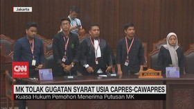 VIDEO: MK Tolak Gugatan Syarat Usia Capres Cawapres