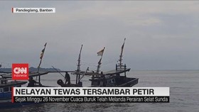 VIDEO: Nelayan Tewas Tersambar Petir