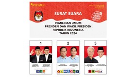 Desain Surat Suara Pilpres 2024: AMIN Pakai Pose Pilgub DKI