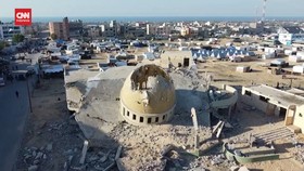VIDEO: Melihat Reruntuhan Masjid 'Korban' Serangan Israel ke Gaza