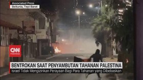 VIDEO: Bentrokan Saat Penyambutan Tahanan Palestina