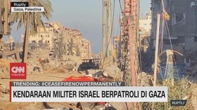 VIDEO: Kendaraan Militer Israel Berpatroli di Gaza