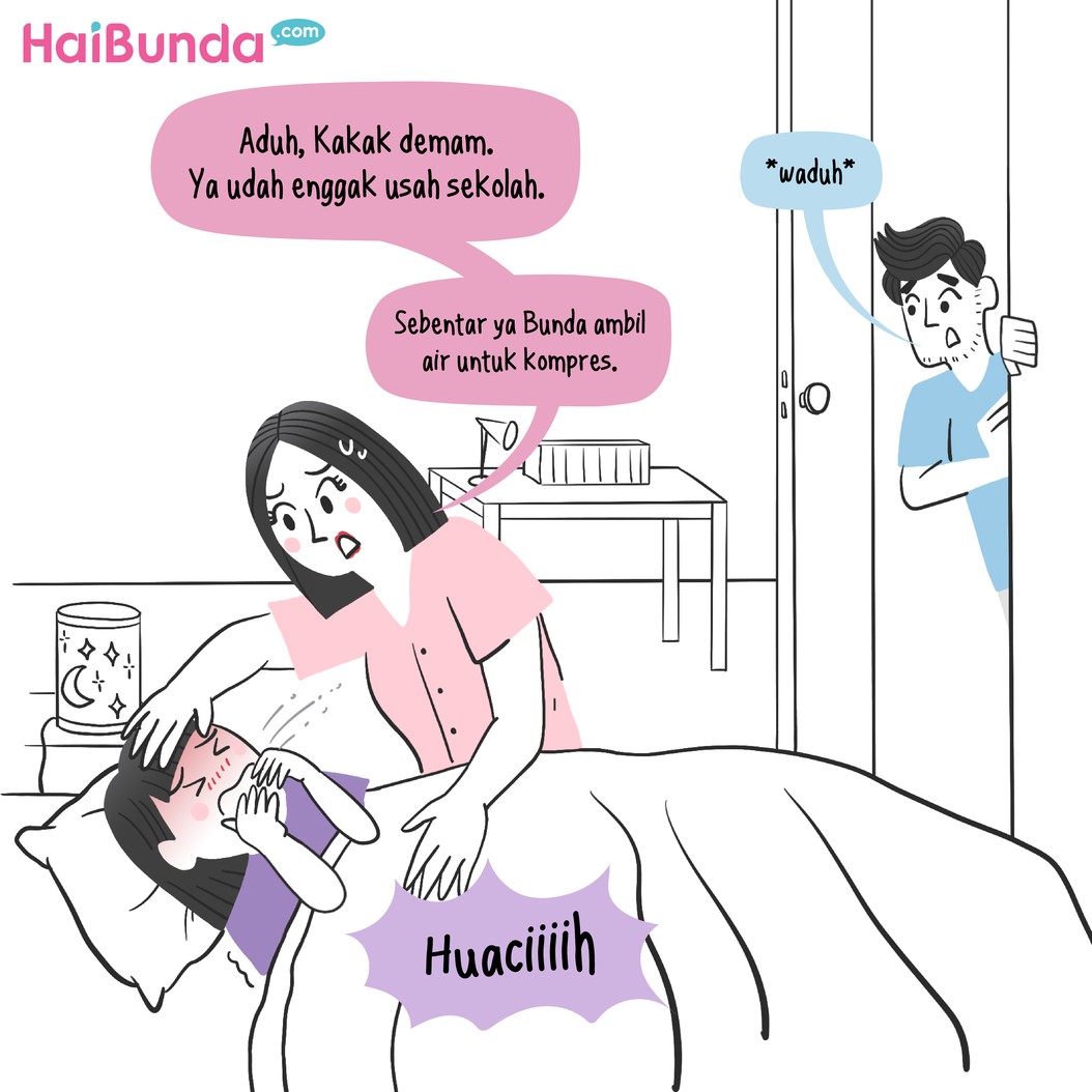 Musim pergantian cuaca membuat orang-orang di rumah sakit&period; Setelah Kakak&comma; kini giliran Ayah yang flu&period; Simak yuk cerita bagaimana manjanya Ayah saat sakit&period;
