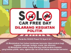 Catat! Tak Boleh Ada Kegiatan Berbau Politik di Solo Car Free Day