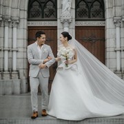 Gaya Anggun & Elegan Shanju Eks JKT48 Pakai Gaun Putih di Pernikahannya