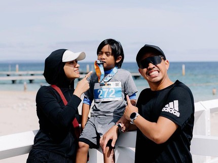 7 Potret Sekala Anak Ayudia Bing Slamet dan Ditto, Ikut Lomba Ironkids dan Kalahkan Rasa Takut