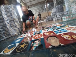 Kreatif, Produsen Tegel di Muntilan Magelang Ini Bikin Motif Parpol-Capres