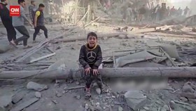 VIDEO: Tangis Anak-anak Gaza Saksikan Roket Israel Hantam Jabalia