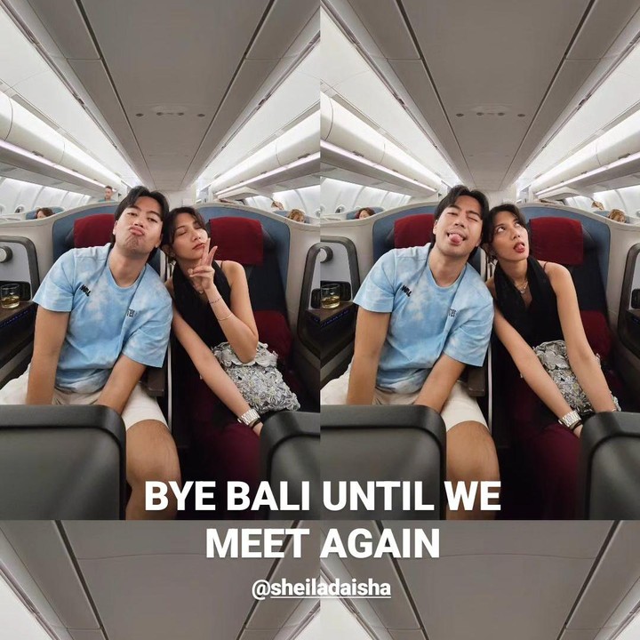 <p>Lewat Instagram Story, Vidi juga mengunggah momen ketika ia dan Sheila Dara meninggalkan Bali. Mereka pulang ke Jakarta dengan menumpangi pesawat<em>. "Bye Bali, until we meet again,"</em> kata Vidi. (Foto: Instagram @vidialdiano)</p>