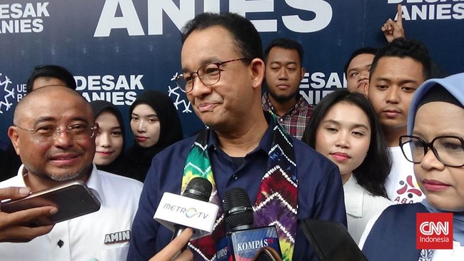 Calon presiden nomor urut 1, Anies Baswedan mengatakan jika punya gagasan, maka tak perlu berjoget.