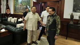 Hendropriyono Temui Prabowo di Kemhan