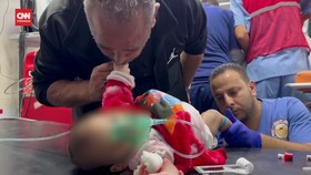 VIDEO: Rintihan Bayi Gaza Terluka Akibat Serangan Israel