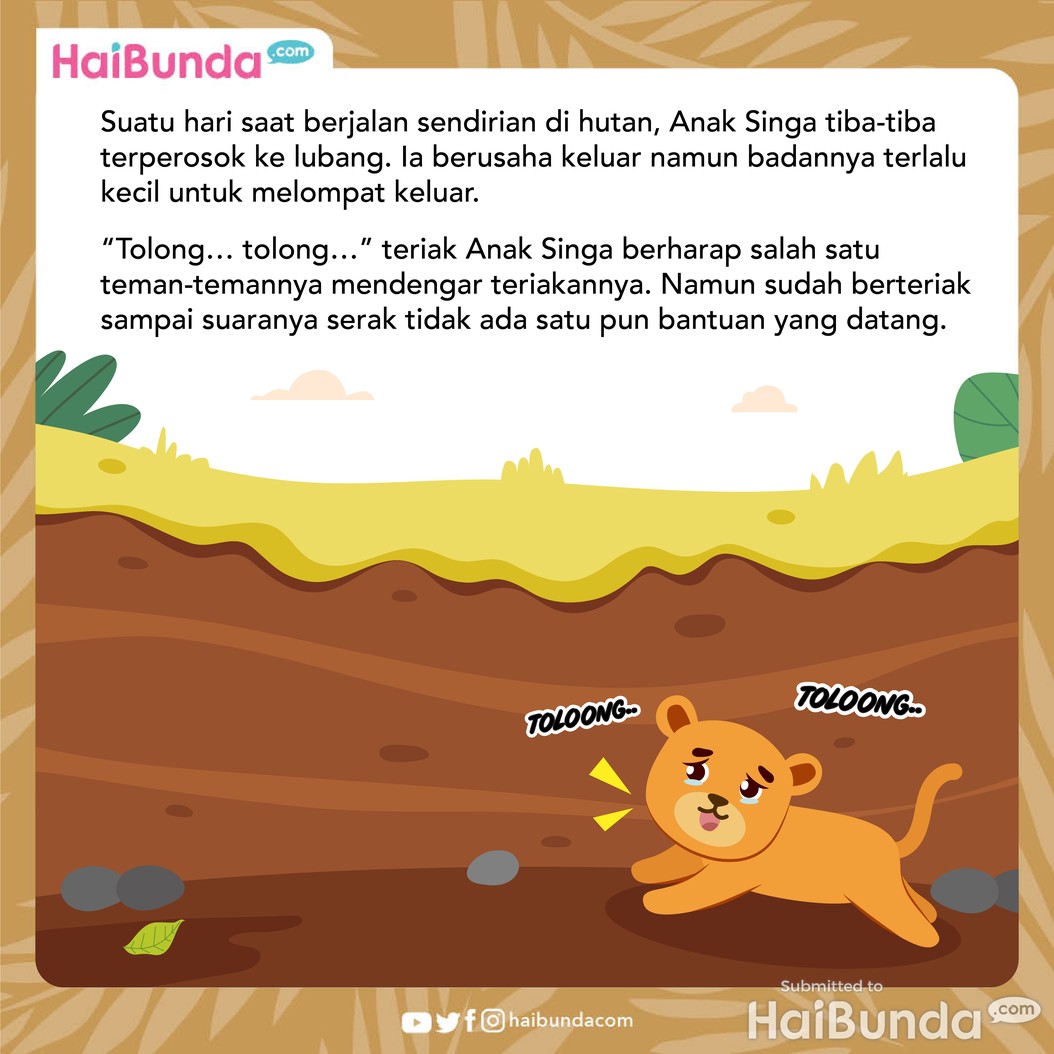 Cerita Fabel: Anak Singa yang Tidak Mau Mengaum